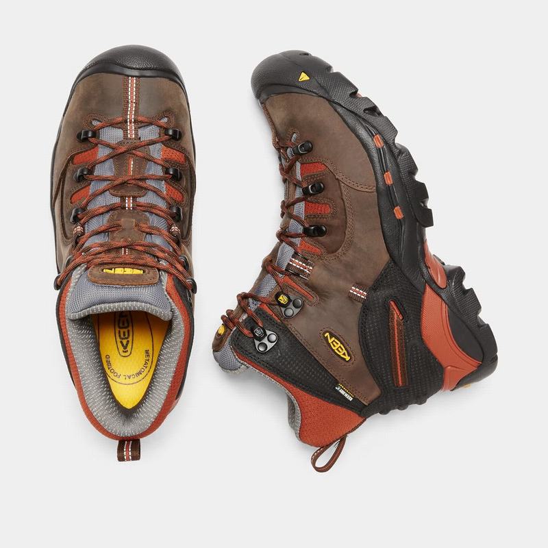 Keen Pittsburgh 6" Soft Toe Mens Work Boots Brown Discount (6079-GCTVS)